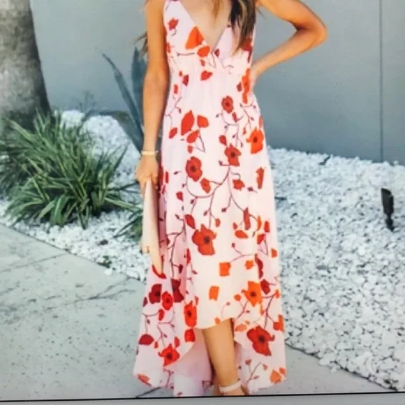 Floral High Low Maxi Dress Villa D’Este NWT - Picture 1 of 6